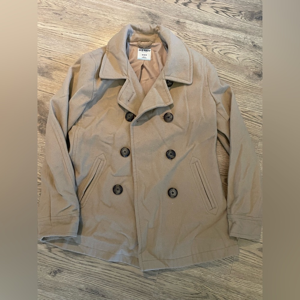 Women’s Old Navy camel colored peacoat size medium